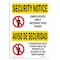 Signmission OSHA Security Sign, 7" Height, 10" Width, Employees Only Bilingual, Landscape, SN-D-L-11536 OS-SN-D-710-L-11536 - alternate 1